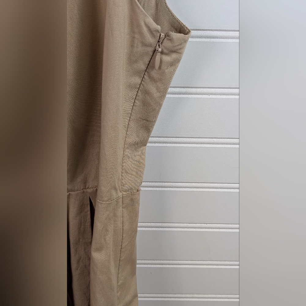 TOMMY HILFIGER Sleeveless Knee-Length Fit and Flare Pleated Cotton Dress 12 - Picture 7 of 12